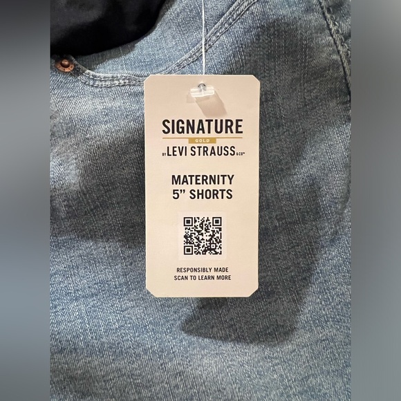 NWT Signature GOLD By LEVI STRAUSS & CO Maternity 5” Shorts Stretch Fabric XS - Picture 5 of 11